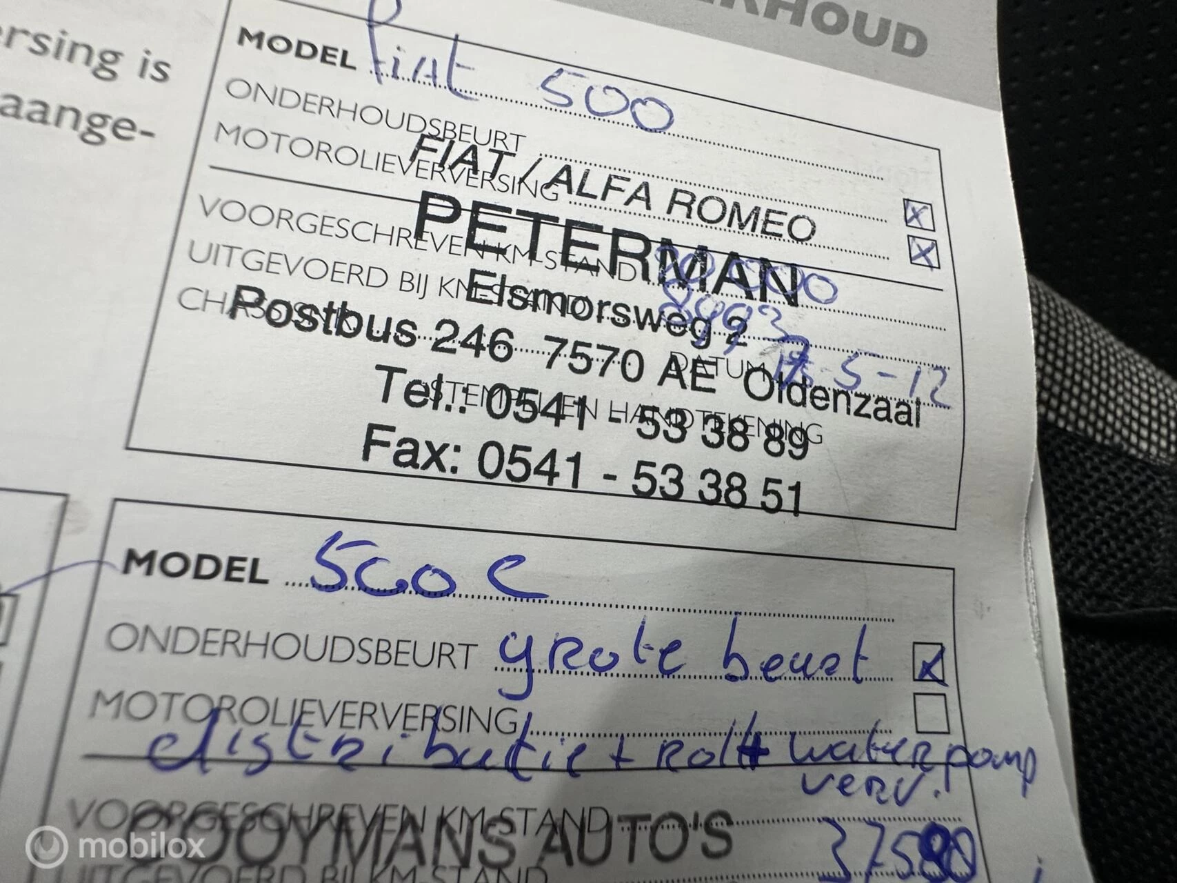 Hoofdafbeelding Fiat 500