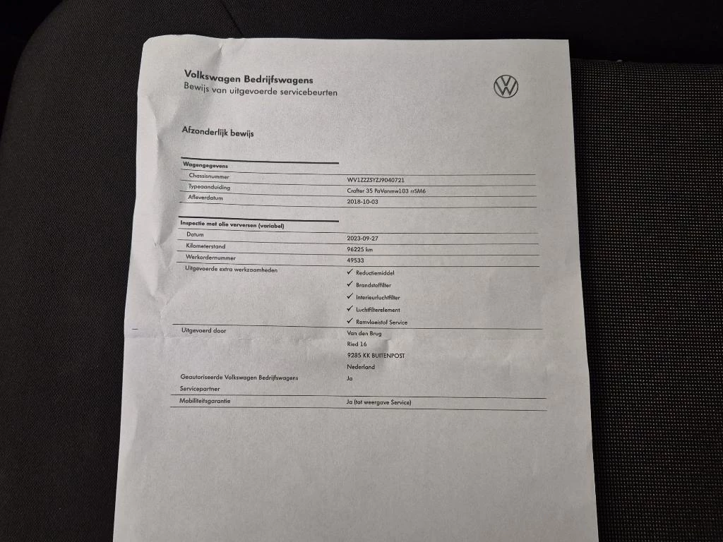 Hoofdafbeelding Volkswagen Crafter
