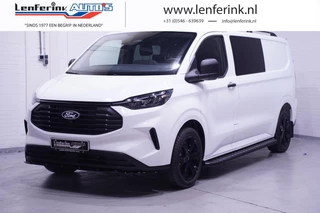 Ford Transit Custom 2.0 TDCI 136 pk L2 Dubbel Cabine Black&White Edition 19" LMV, Treeplanken, Dakrails, Laadruimte Pakket,  Apple Carplay, 6-Zits