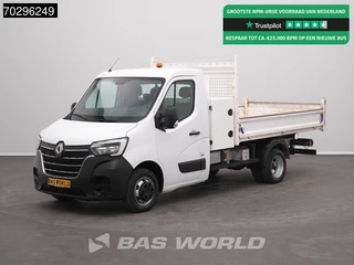 Renault Master 145PK Kipper met Kist Dubbellucht 3,5t Trekhaak LED Airco Cruise Euro6 Pritsche Pickup Airco Trekhaak Cruise control