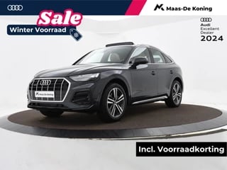 Audi Q5 Sportback Advanced edition 50 TFSI e 299 pk · Luchtvering · Glazen panoramadak · Ass. pakket City + Tour · Lederen bekleding