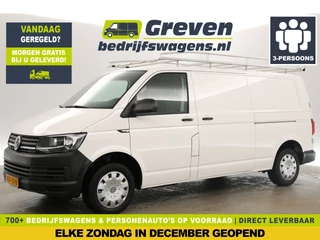 Volkswagen Transporter 2.0 TDI L2H1 140PK Airco Carplay Navigatie PDC 2xSchuifdeur Imperiaal 3 Persoons Trekhaak