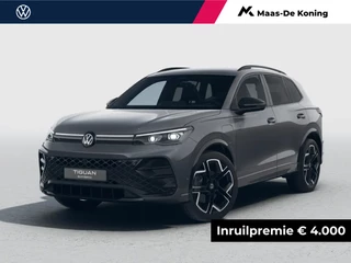 Volkswagen Tiguan R-Line Edition 1.5 eHybrid 204 PK 6 versn. DSG · Black Style Pakket · Panoramaschuif-kanteldak · Trekhaak inklapbaar, met elektrische ontgrendeling, incl. aanhangermanoeuvreerhulp Trailer Assist · Prijs is inclusief inruilpremie ·