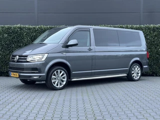 Volkswagen Transporter 2.0 TDI L2H1 DC Highline, EURO 6, NL AUTO, NAP,  PANORAMADAK, LEDER, NAVI, CRUISE, AIRCO, STOELVERWARMING, TREKHAAK, LICHTMETAAL 18"