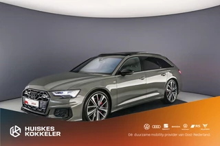Hoofdafbeelding Audi A6 Audi A6 Avant 55 TFSI e S Edition Comp. | Pano | B&O | Head Up | Trekhaak | HD-Matrix | 21 inch | Akoestische Glas | Adapt. Cruise | S-Line | 360Cam |