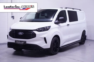 Hoofdafbeelding Ford Transit Custom Ford Transit Custom 2.0 TDCI 136 pk L2 Dubbel Cabine Black&White Edition 19" LMV, Treeplanken, Dakrails, Laadruimte Pakket,  Apple Carplay, 6-Zits