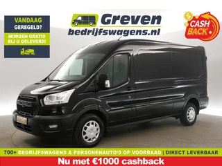Ford Transit 2.0 TDCI L3H2 | MARGE! | Airco | Camera | Cruise | Trekhaak | PDC | 3 Persoons | LED