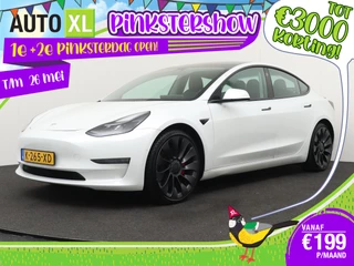 Tesla Model 3 Performance AWD 75 kWh Pano-dak 20'LMV Dodehoek