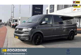 Volkswagen Transporter T6.1 L2H1 28 Highline Dubbele cabine 20" LMV, 6 zits, trekhaak sidebars zwart