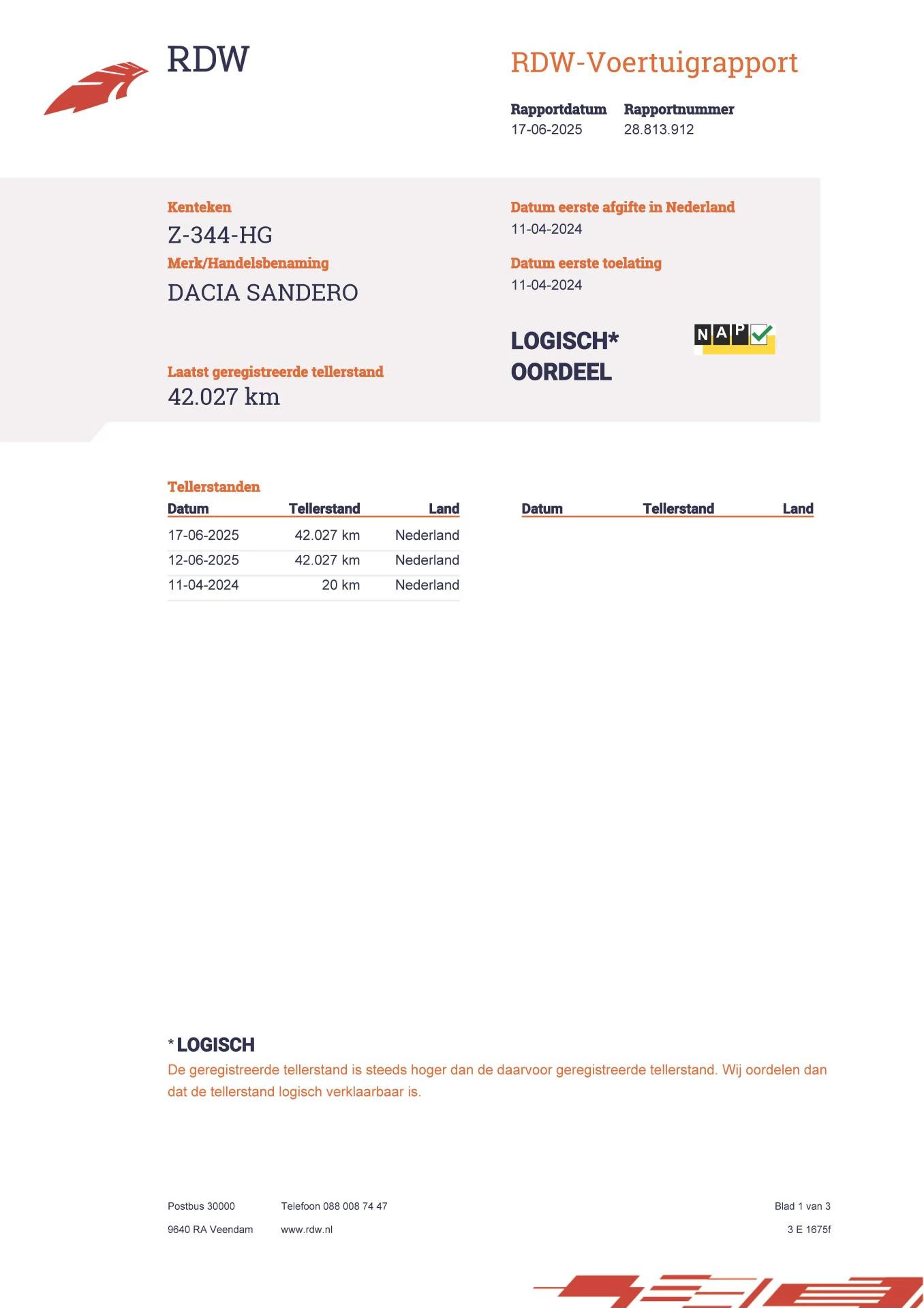Hoofdafbeelding Dacia Sandero