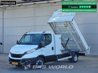 Iveco Daily 35C14 Open Laadbak met Kist Dubbellucht 3,5t Trekhaak Airco Cruise Camera Euro6 Pritsche Pickup Open Box Airco Trekhaak Cruise control