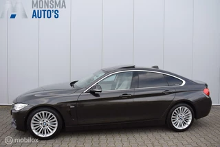 BMW 420i Gran Coupé Luxury Jatoba Schuifdak HUD 360° Camera HiFi Keyless M-Stuurwiel Zeer mooi!