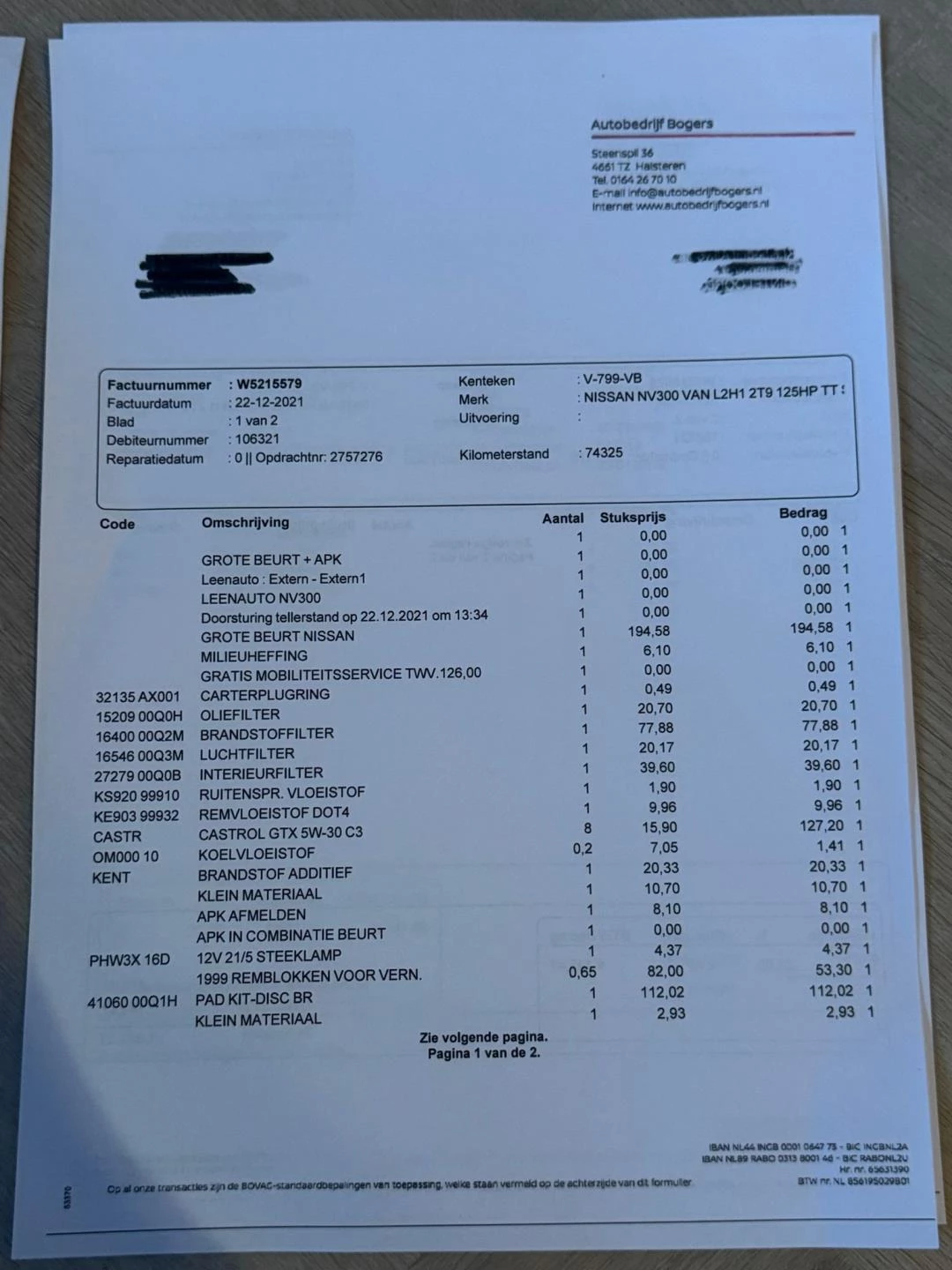 Hoofdafbeelding Nissan NV300