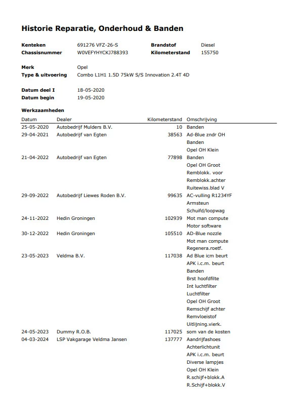 Hoofdafbeelding Opel Combo