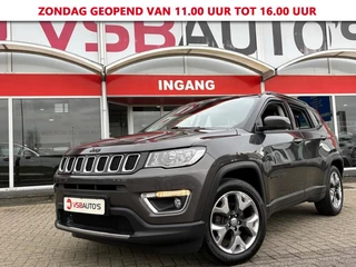 Jeep Compass 1.4 MULTI-AIR 140PK NIGHT-EAGLE HALF-LEER NAVI CAMERA CARPLAY AIRCO LMV PDC
