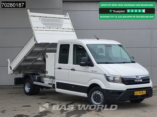 MAN TGE 5.120 Kipper met Kist Dubbel Cabine Dubbellucht 3,5t Trekhaak Navi Airco Cruise Euro6 Tipper Kipper Benne Airco Dubbel cabine Trekhaak Cruise control