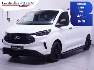 Ford Transit Custom 2.0 TDCI 136 pk L2 DC Black&White 6-Zits, BPM vrij, Camera, Spoilerpack, 19" LMV, Apple Carplay