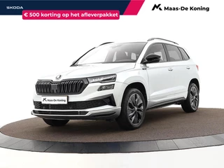 Skoda Karoq 1.5TSI/150PK DSG ACT Sportline · Camera · Elek. Trekhaak · Elek. Achterklep · Apple/Android Car Play · Navigatie · 18'' Inch · Garantie t/m 27-02-2029 of 60.000km