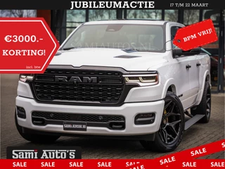 Dodge Ram 1500 LIMITED NIGHT H.O 540PK 706 Nm | XB9 | MASSAGE | BOM VOL | PWD IVORY | CREW CAB | DUBBELE CABINE | GRIJSKENTEKEN | 5 PERSOONS | DE MEEST LUXUEUZE en BEGEERDE Pick-up | VOORRAAD NR 2351 - 7478