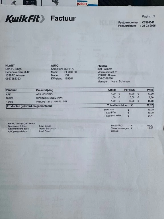 Hoofdafbeelding Peugeot 108