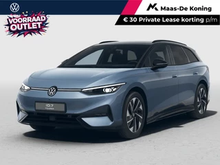 Hoofdafbeelding Volkswagen ID.7 Volkswagen ID.7 Tourer Pro Limited Edition 77 kWh accu 286 PK · Draadloze telefoonlader · 360 camera · verwarmde voorstoelen · Trekhaak inklapbaar, met elektrische ontgrendeling ·