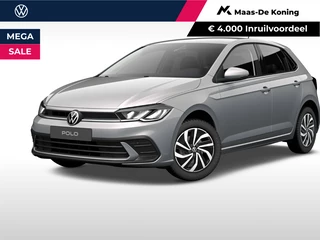 Volkswagen Polo 1.0 TSi 95pk Life Edition · Camera · Apple/Android Car Play · P-Sensoren · 15'' Inch · MEGA Sale · Prijs is inclusief inruilpremie ·