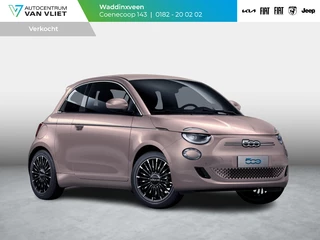 Fiat 500e 3+1 La Prima 42 kWh | 17% Bijtelling | Clima | Cruise | Leder | 17" | Priv Glass | Winter Pack | JBL Sound | BSM | Apple Carplay