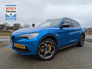 Hoofdafbeelding Alfa Romeo Stelvio Alfa Romeo Stelvio 2.0 T AWD B-TECH I Arienzo Blue I 280 pk I Panorama I Teledial velgen I Ragazzon uitlaat