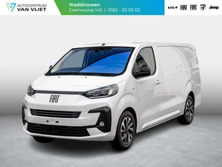 Hoofdafbeelding Fiat E-Scudo Fiat e-Scudo L3 75 kWh | Pack City | Pack Exterieur | 17" | Laadruimte afw. | Full Led Kopl. | Tussenschot | Reservewiel