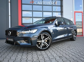 Volvo V60 2.0 T8 Recharge AWD R-Design | Pano | 360 | ACC | Keyless | Memory | H&K | LED | Head-Up | Trekhaak | Leder | Stoelverwarming voor & achter | Stuurwielverwarming | Lane Assist | Ambient | Navi | Carplay/Android | 19'' | Blindspot
