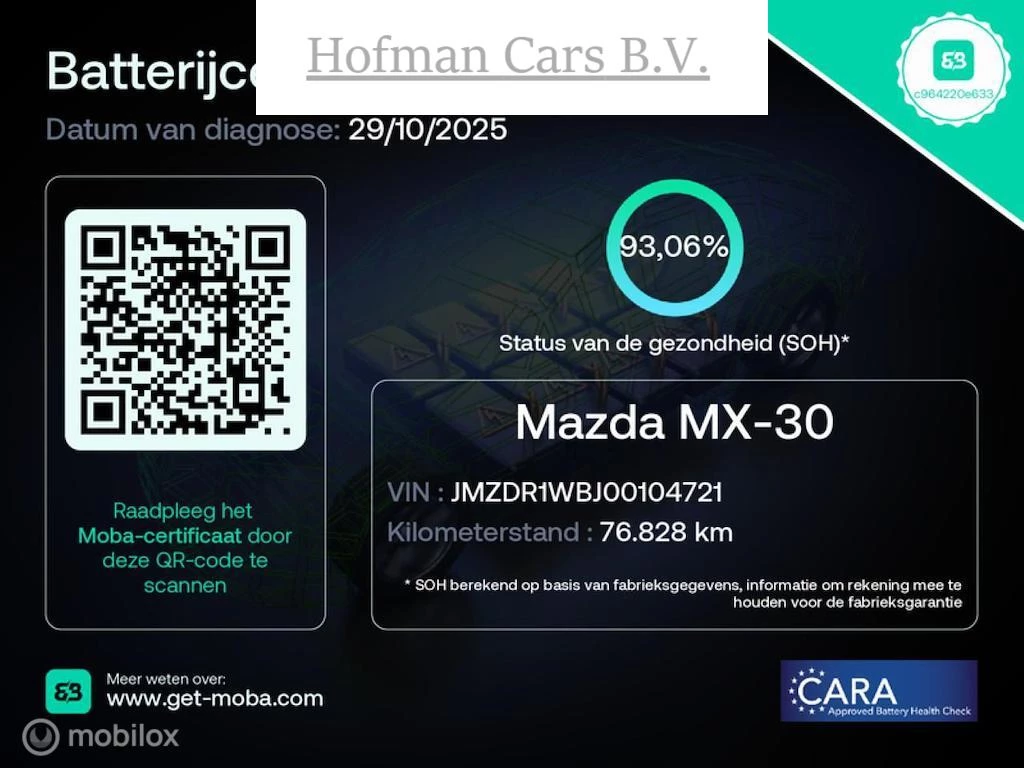 Hoofdafbeelding Mazda MX-30