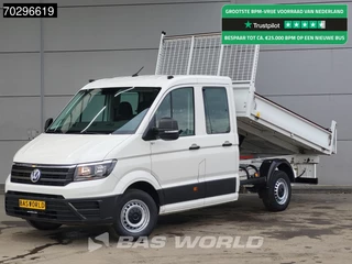 Volkswagen Crafter 140pk Kipper Dubbel Cabine Trekhaak Airco Cruise Euro6 Tipper Benne Kieper Airco Dubbel cabine Trekhaak Cruise control