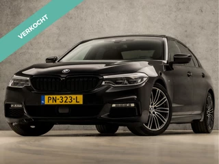 BMW 5 Serie 520i M Sport High Executive 184Pk Automaat (SCHUIFDAK, M PAKKET, HEAD-UP DISPLAY, APPLE CARPLAY, GROOT NAVI, STUUR/STOELVERWARMING, MEMORY SEATS, ADAPTIVE CRUISE, SFEERVERLICHTING, CAMERA, DISPLAY KEY, NIEUWSTAAT)