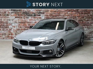BMW 4 Serie Coupé 440i High Executive M Sport Pakket Automaat / M Powerkit / Trekhaak / Schuif-/kanteldak / Head-Up Display / Adaptive Cruise Control / M Sportuitlaat / Adaptief M Onderstel / Hifi / Stoel+stuurverwarming / Adaptive LED Koplampen / Apple Carplay / Achteruitrijcamera / 19 Inch