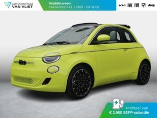 Fiat 500e La Prima Cabrio 42 kWh | Pack Tech | Pack La Prima | Pack Comfort | Italian Upgrade Actie | SEPP Subsidie €2.950,-