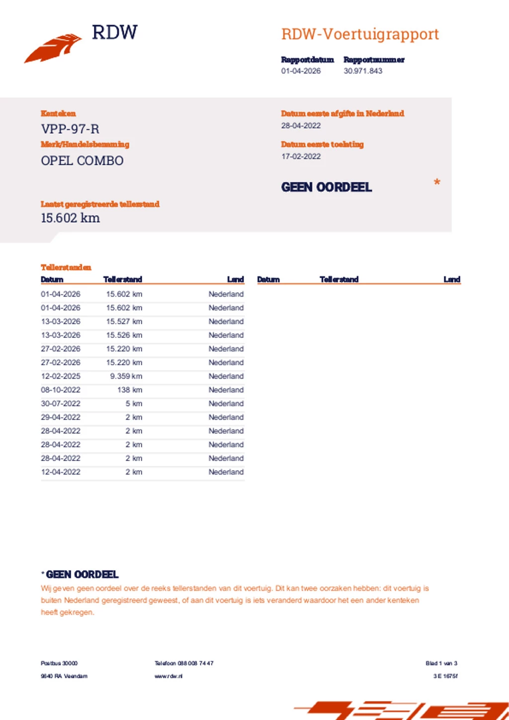 Hoofdafbeelding Opel Combo