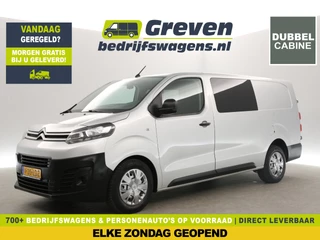 Citroën Jumpy 2.0 BlueHDI L3H1 Marge Dubbele Cabine 5 Persoons Airco Carplay Cruise Navi PDC Trekhaak
