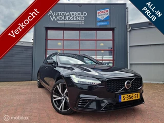 Volvo V90 2.0 T6 Plug-in hybrid AWD Ultimate Dark 12MND BOVAG GAR|NAVI|ACC|EL. TREKHAAK|CAMERA|LEDER|STUUR+STOELVERW