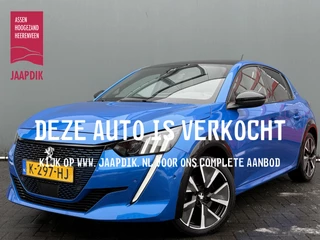 Peugeot e-208 BWJ 2020 EV GT Pack 136 PK 50 kWh PANODAK | HALF LEDER | STOELVERW. | CAMERA | ADAPTIVE CRUISE | FULL LED | NAVI | CLIMA | KEYLESS | CARPLAY + ANDROID | LMV