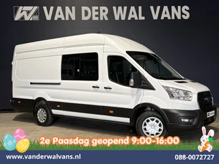 Ford Transit 2.0 TDCI 170pk L4H3 Dubbele Cabine Euro6 Airco | 6-zits | Camera | LED | Apple Carplay | 2800kg Trekvermogen | Cruisecontrol, Android Auto, Stoelverwarming, Verwarmde Voorruit, Parkeersensoren, Bijrijdersbank