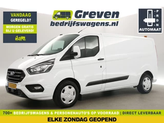 Ford Transit Custom 2.0 Ecoblue L2H1 Automaat Airco LED Camera Cruise Carplay Trekhaak PDC 3 Persoons Traanplaat