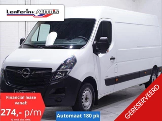 Opel Movano 2.3 CDTi 180 pk L3H2 Automaat Navi, Camera Laadruimte Pakket, 270 Graden Deuren, PDC achter, 3-Zits