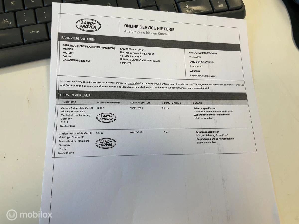 Hoofdafbeelding Land Rover Range Rover Evoque