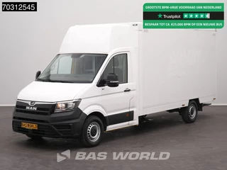 MAN TGE 3.100 433cm Bakwagen Achterdeuren Zijdeur Airco Camera Euro6 Meubelbak Koffer Verkoopwagen Pakketwagen