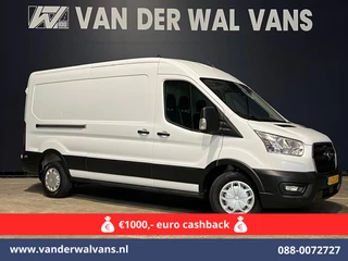 Ford Transit 2.0 TDCI 131pk L3H2 Euro6 Airco | Apple Carplay | Camera | Navigatie | Stoelverwarming | Cruisecontrol Parkeersensoren, Android Auto, Verwarmde voorruit, Bijrijdersbank