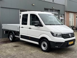 Volkswagen Crafter 35 2.0 TDI DC Airco Cruise Control Trekhaak 2500kg Open laadbak Voorruit verwarming Achterruitrijcamera Navigatiesysteem 3-persoons Euro 6 Open laadbak Pick-up p-up Bakwagen 1e eigenaar