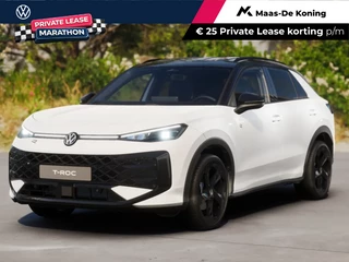 Hoofdafbeelding Volkswagen T-Roc Volkswagen T-Roc R-Line First Edition 1.5 eTSI 150 PK 7 versn. DSG · Black Style Pakket · Achterklep met sensorgestuurde opening en vertraagde elektrische sluitfunctie, met afstandsontgrendeling · Voorraad OUTLET · Prijs is inclusief inruilpremie ·