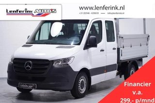 Mercedes Sprinter 211 CDI Dubbel Cabine 6-Zits va 299 p/mnd Pickup Open Laadbak Airco, Trekhaak, LxBxH 270x203x80 cm, 6-Zits
