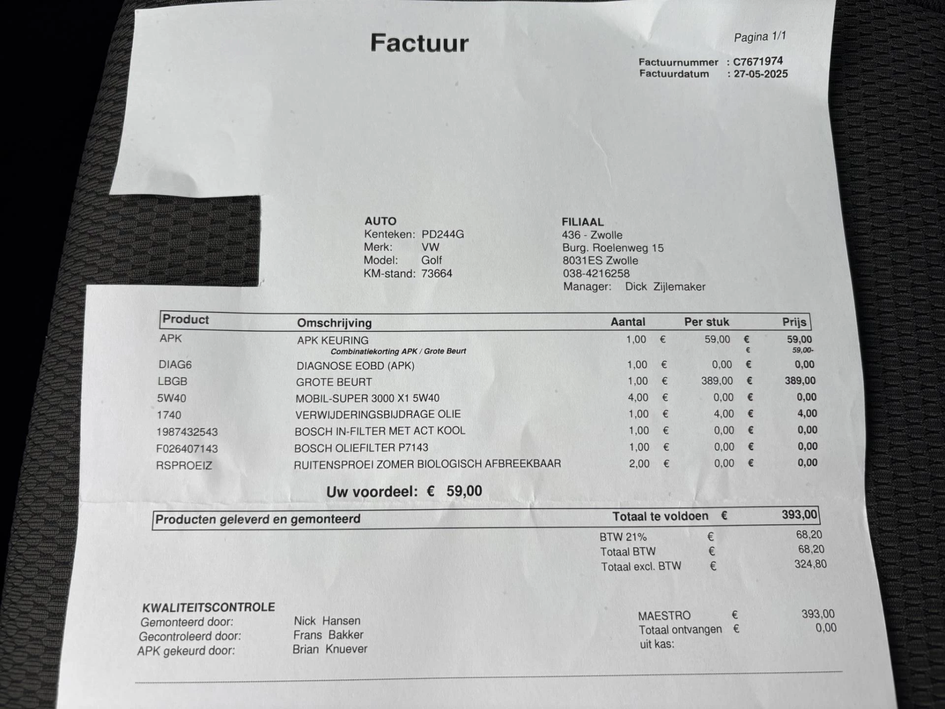 Hoofdafbeelding Volkswagen Golf