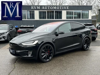 Tesla Model X Performance Ludicrous 7p. RAVEN | 7 zitplaatsen | 22” velgen | Carbon interieur | Verwarmbare stoelen & stuurwielverwarming | Vol lederen bekleding | Alcantara hemel | FULL OPTION | Hoogvoltaccu met Tesla-garantie t/m 03-2028 | 12 mnd BOVAG | Zeer nette auto |